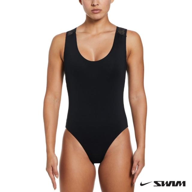 【NIKE 耐吉】SWIM 泳裝 女泳裝 連身泳裝  EXPLORE 黑 NESSD250-001