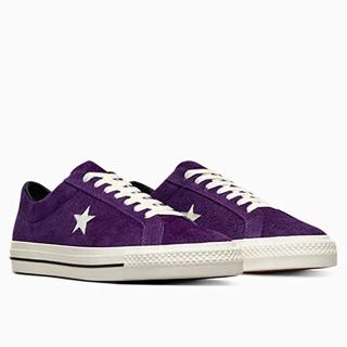 【CONVERSE】休閒鞋 男鞋 女鞋 帆布鞋 麂皮 ONE STAR PRO OX 紫 A08141C