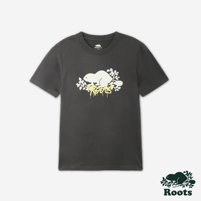【Roots】Roots 大童- ROOTS GRAFFITI短袖T恤(深灰色)