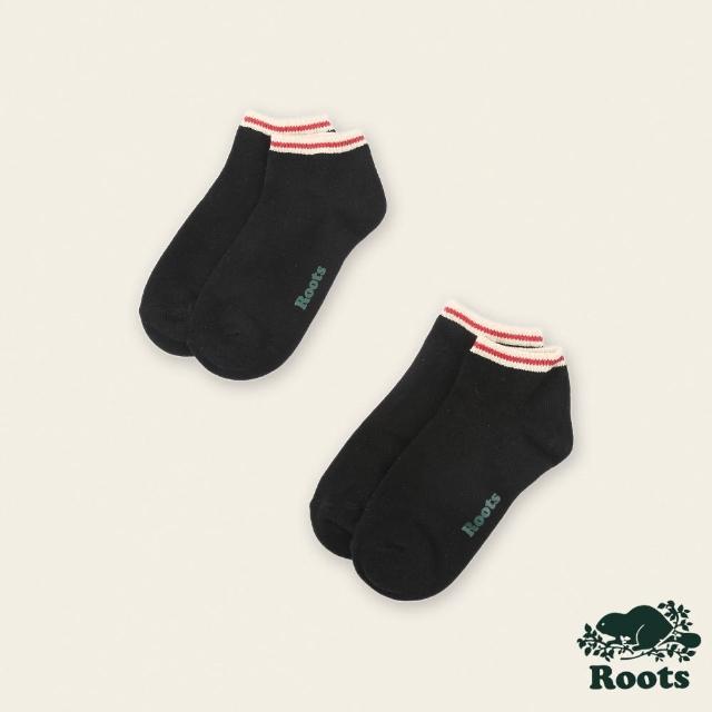 【Roots】Roots 配件- COTTON CABIN 船襪-2入組(黑色)