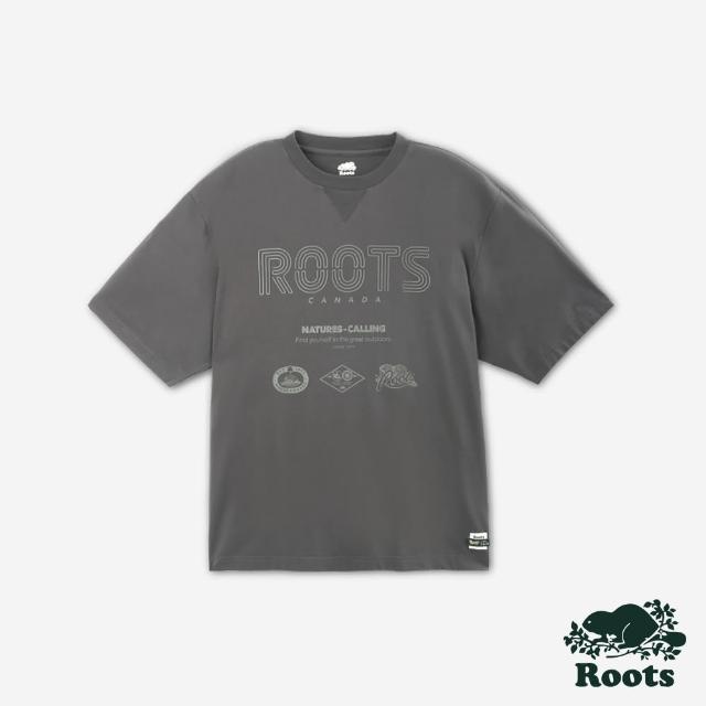 【Roots】Roots 男裝- NATURE CALLING短袖T恤(深灰色)