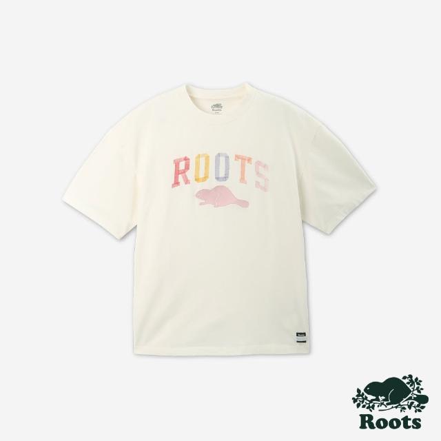 【Roots】Roots 男裝- COLOURFUL ROOTS短袖T恤(白色)