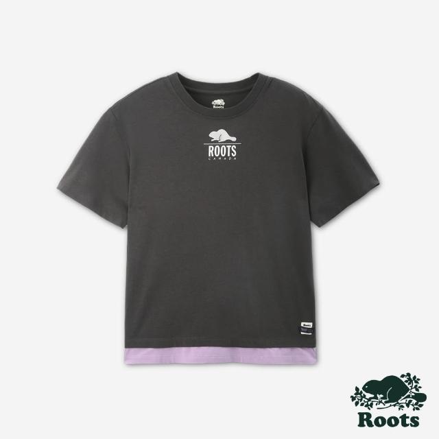【Roots】Roots 女裝- ROOTS METALLIC短袖T恤(深灰色)