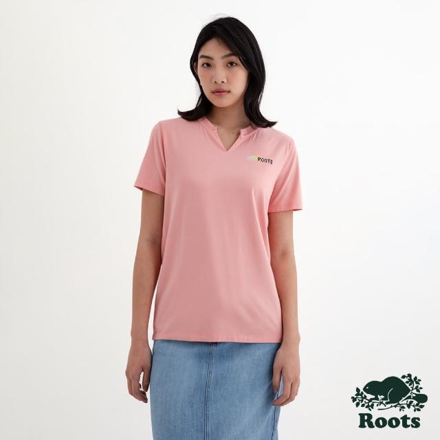 【Roots】Roots 女裝- GRADIENT BEAVER短袖T恤(粉色)