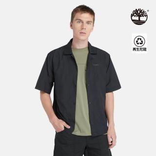 【Timberland】男款黑色快乾可收納襯衫(A5SKQ001)
