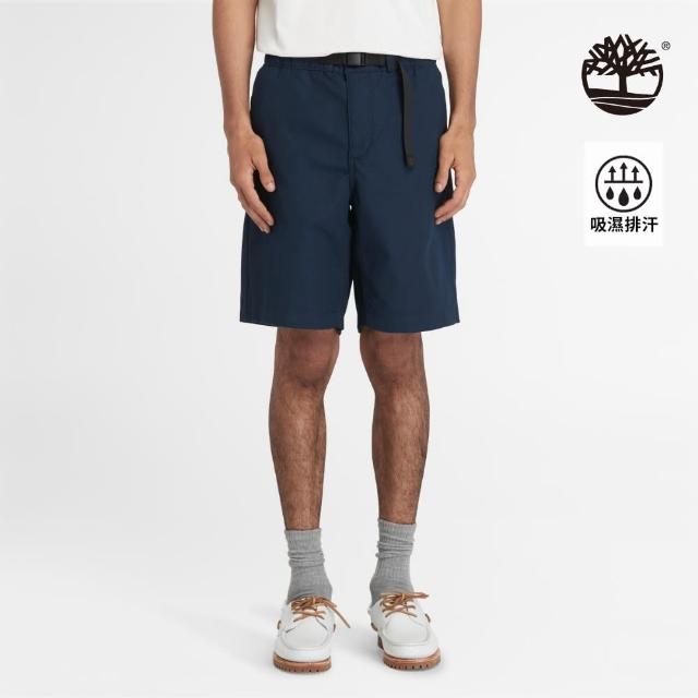 【Timberland】男款深寶石藍 TimberCHILL 透氣科技抗UV短褲(A6V9A433)