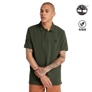 【Timberland】男款迪弗爾綠短袖POLO衫(A62T5U31)