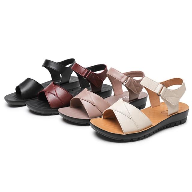 【Taroko】舒適媽媽大尺碼平底涼鞋(4色可選)
