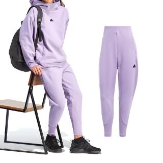 【adidas 愛迪達】W Z.n.e. Wtr Pt 女款 紫色 柔軟 彈性 舒適 高腰 口袋 縮口 長褲 IS4334