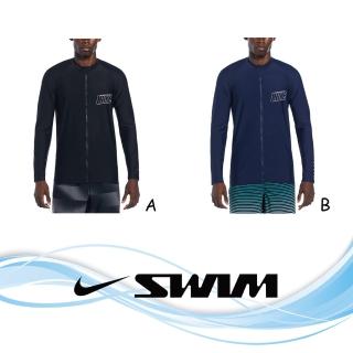 【NIKE 耐吉】SWIM 上衣 男款 長袖防曬衣 UPF40+ 男泳裝 運動 共二款(男防曬衣)