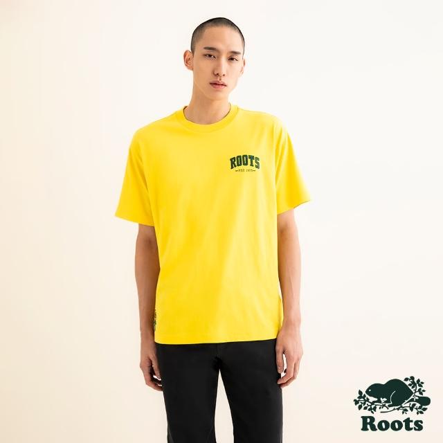 【Roots】Roots 中性- ROOTS PIXEL短袖T恤(黃色)