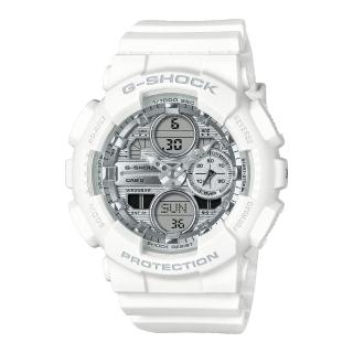 【CASIO 卡西歐】G-SHOCK閃耀白色雙顯錶(GMA-S140VA-7A)