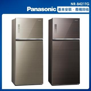 【Panasonic 國際牌】422公升一級能效無邊框玻璃系列右開雙門變頻冰箱(NR-B421TG)