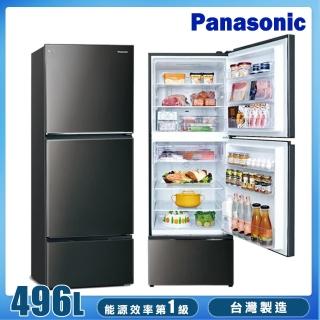 【Panasonic 國際牌】496L一級能效智慧節能三門變頻冰箱(NR-C493TV-K)