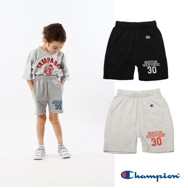 【Champion】官方直營- BOSTON印花棉短褲-童(3色)