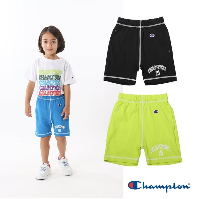 【Champion】官方直營-撞色印花棉短褲-童(3色)