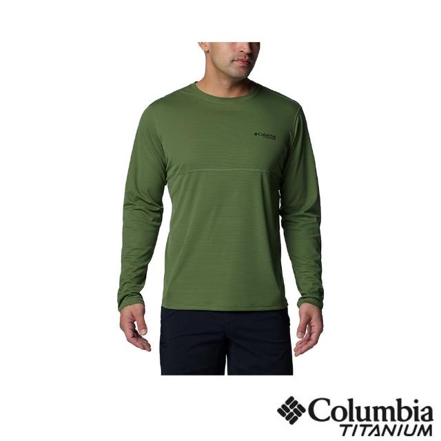 【Columbia 哥倫比亞 官方旗艦】男款-鈦Cirque River酷涼快排長袖上衣-綠色(UAE55900GR/IS)