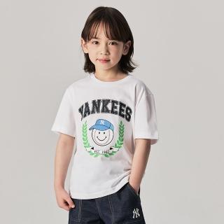 【MLB】KIDS 短袖T恤 童裝 Green Play系列 紐約洋基隊(7ATSE0143-50WHS)