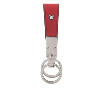 【MONTBLANC 萬寶龍】Sartorial 匠心系列防刮牛皮圓環鑰匙扣(紅)