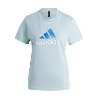 【adidas 愛迪達】MH BOS TEE 1 女 短袖 上衣 T恤 運動 訓練 夏日 輕薄 舒適 基本款 藍(IM8887)