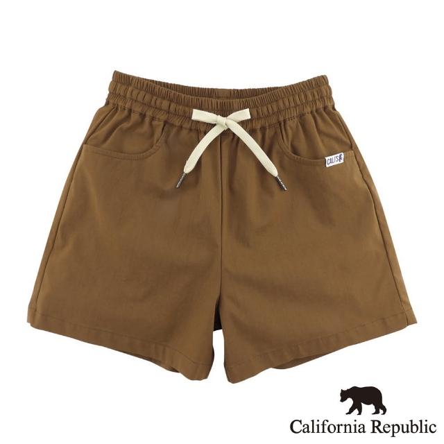 【California Republic】口袋小熊標涼感機能抽繩短褲(女版)