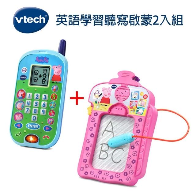 【Vtech】粉紅豬小妹-英語學習聽寫啟蒙2入組(英語互動學習大推薦)