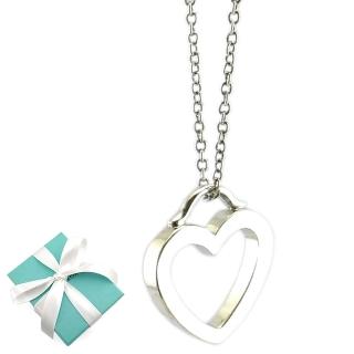 【Tiffany&Co. 蒂芙尼】925純銀-Heart愛心造型墜飾項鍊