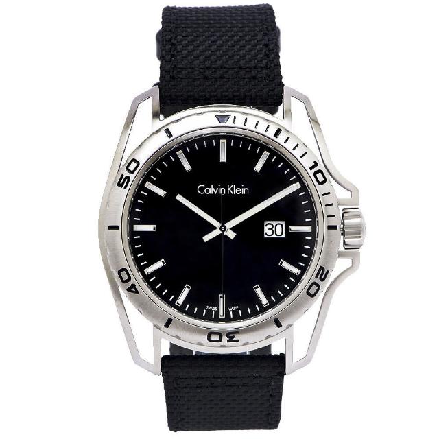 【Calvin Klein 凱文克萊】Earth 撼動世界運動型手錶 -黑面X黑色/42mm(K5Y31TB1)
