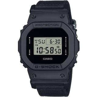 【CASIO 卡西歐】卡西歐G-SHOCK 運動帆布錶-黑(DW-5600BCE-1 台灣公司貨)