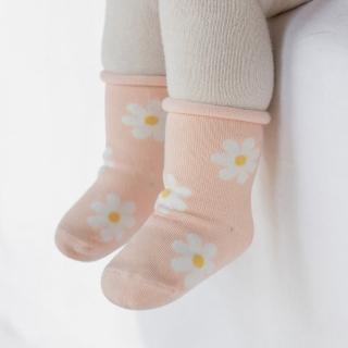 【Happy Prince】韓國製 Floelle雛菊粉色嬰兒童中筒襪(寶寶襪子高筒襪半統襪長襪)