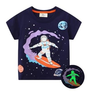 【橘魔法】夜光太空人短袖上衣(T恤 T-Shirt 男童 兒童 童裝)