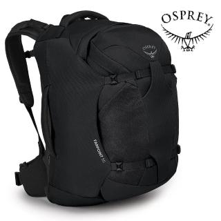 【Osprey】Farpoint 55 多功能旅行背包 男 黑色(子母包 背包旅行 行李背包 城市商旅後背包 登機包)