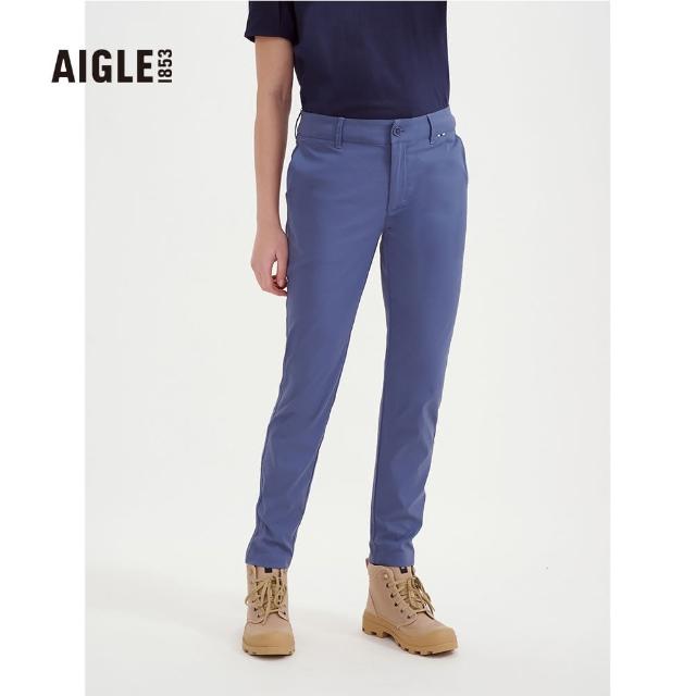 【AIGLE】女 抗UV快乾彈性長褲(AG-3P225A182 深灰藍)