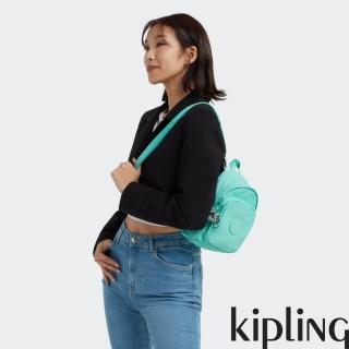 【KIPLING官方旗艦館】亮眼綠松石色休閒後背包-DELIA COMPACT