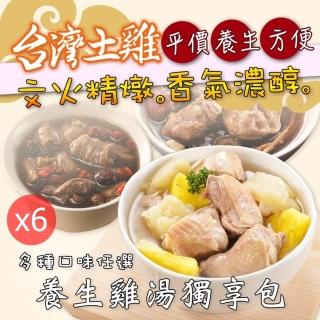 【艾其肯】養生雞湯獨享包x6包免運(10道任選-450公克±5%/包)