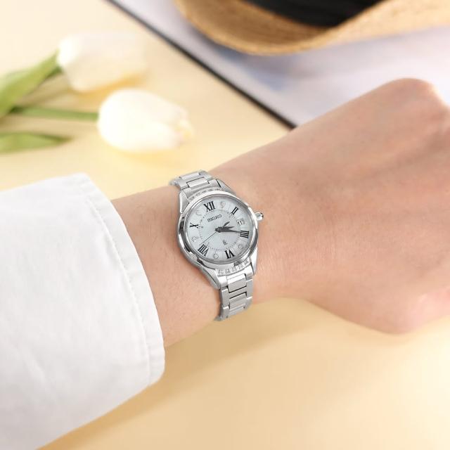 【SEIKO 精工】LUKIA 太陽能不鏽鋼手錶 淺藍色 25mm(1B22-0CL0S.SSVW115J)