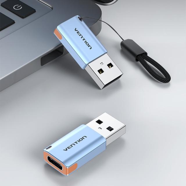 【VENTION 威迅】CUA 系列 USB 3.1 A公 對 C母 轉接頭 鋁合金款