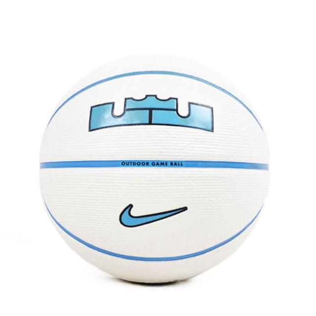 【NIKE 耐吉】LeBron Playground 8P 籃球 7號 耐磨 橡膠 戶外 白藍(DO8262-086)