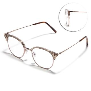 【CARIN】眉框方框光學眼鏡 NewJeans代言(透棕色 玫瑰金#ALEX S+ C3)