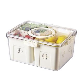 【沐森活】冰箱保鮮收納盒(保鮮/瀝水兩用)