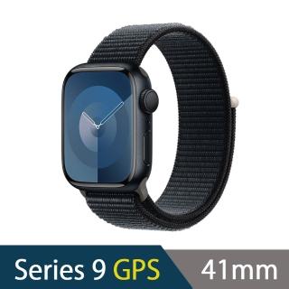 【Apple】Watch Series 9 GPS版 41mm(鋁金屬錶殼搭配運動型錶環)