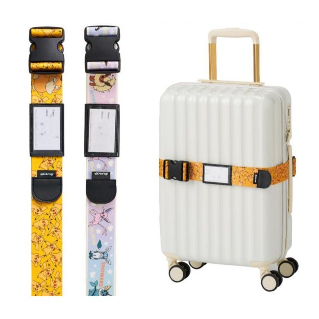 【Tradeworks】皮卡丘 寶可夢 行李束帶 出國旅行可調式行李箱束帶(平行輸入 無TSA鎖版本)