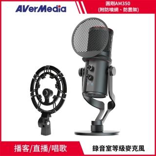 【AVerMedia 圓剛】AM350 USB 電容式麥克風(附防噴網+麥克風安裝座)