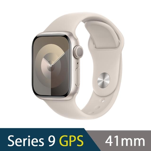 Apple】Watch Series 9 GPS版41mm(鋁金屬錶殼搭配運動型錶帶) - momo