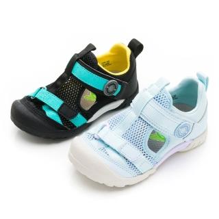 【MOONSTAR 月星】童鞋Hi系列十大機能透氣速乾運動鞋(黑、藍)