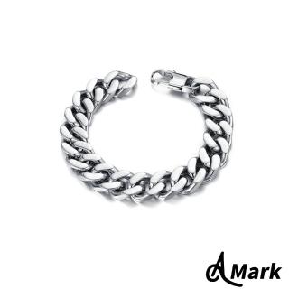 【A MARK】經典鍊條個性簡約316L鈦鋼手鍊(14MM寬)