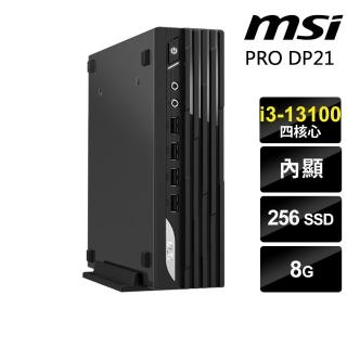 【MSI 微星】i3迷你商用電腦(PRO DP21 13M-492TW/i3-13100/8G/256G SSD/W11P)
