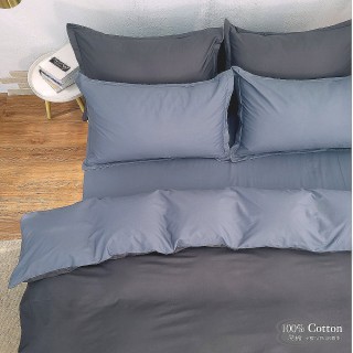 【Lust】素色簡約 極簡風格/雙灰 、 100%純棉/精梳棉雙人5尺床包/歐式枕套 《不含被套》 台灣製造