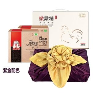 【正官庄】韓絲布布包禮盒-EVERYTIME PLUS 2盒+高麗蔘燉雞精1盒(禮盒、送禮、韓國)