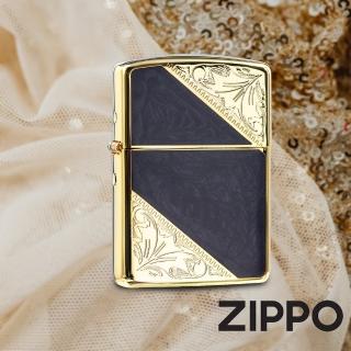 【Zippo】尊爵花紋金-加厚版-防風打火機(美國防風打火機)